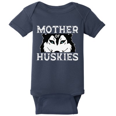 Siberian Husky Mom Fur Parent Sled Dog Breed Mothers Day Baby Bodysuit