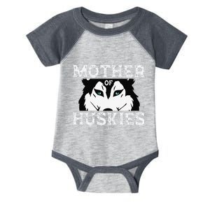 Siberian Husky Mom Fur Parent Sled Dog Breed Mothers Day Infant Baby Jersey Bodysuit