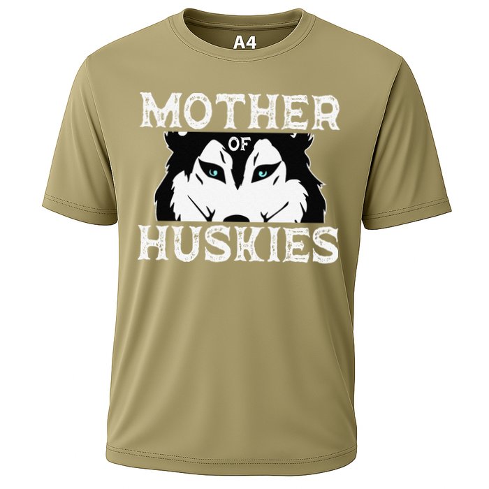 Siberian Husky Mom Fur Parent Sled Dog Breed Mothers Day Cooling Performance Crew T-Shirt