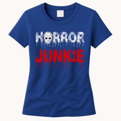 Scary Horror Movie Hockey Mask Junkie Great Gift Womens T-Shirt