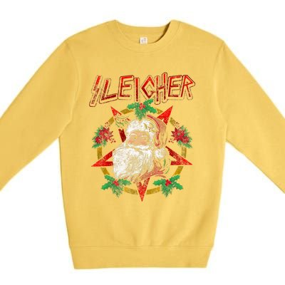 Sleigher Heavy Metal Santa Claus Christmas Xmas Gift Premium Crewneck Sweatshirt