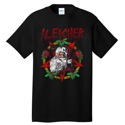 Sleigher Heavy Metal Santa Claus Christmas Xmas Gift Tall T-Shirt