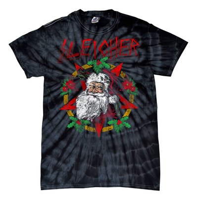 Sleigher Heavy Metal Santa Claus Christmas Xmas Gift Tie-Dye T-Shirt