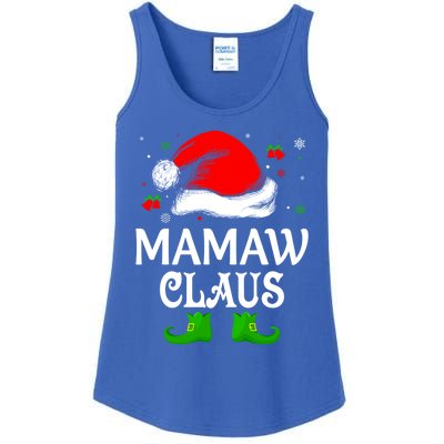 Santa Hat Mamaw Claus Elf Funny Ugly Christmas Sweater Gift Ladies Essential Tank