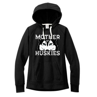 Siberian Husky Mom Fur Parent Dog Mother's Day Women's Fleece Hoodie