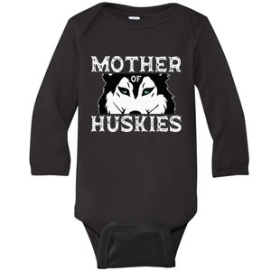 Siberian Husky Mom Fur Parent Dog Mother's Day Baby Long Sleeve Bodysuit