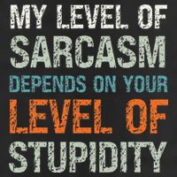 Sarcastic Humor My Level Of Sarcasm Funny Sarcastic Quote Garment-Dyed Fleece Hoodie