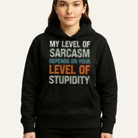 Sarcastic Humor My Level Of Sarcasm Funny Sarcastic Quote Hoodie