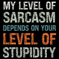Sarcastic Humor My Level Of Sarcasm Funny Sarcastic Quote 7-Panel Snapback Hat