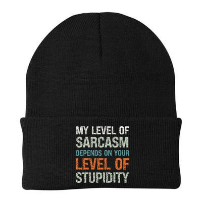 Sarcastic Humor My Level Of Sarcasm Funny Sarcastic Quote Beanie