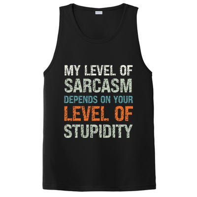Sarcastic Humor My Level Of Sarcasm Funny Sarcastic Quote PosiCharge Competitor Tank