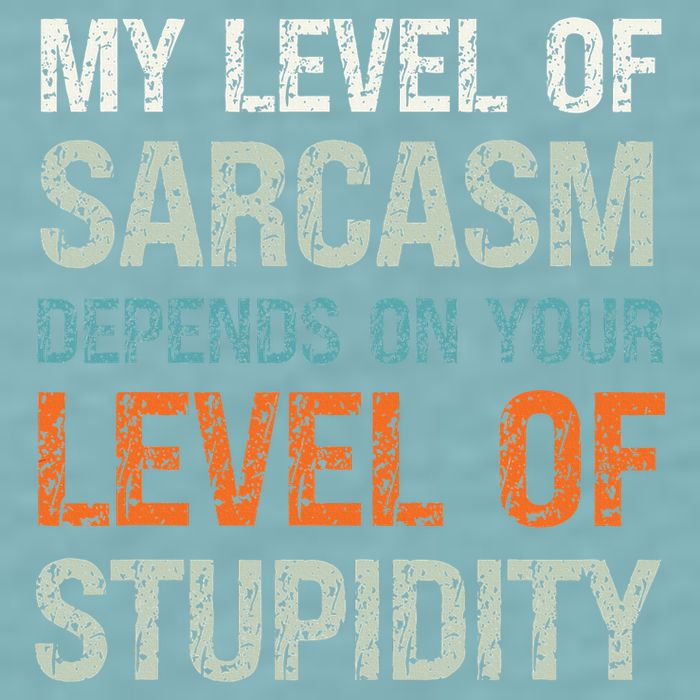 Sarcastic Humor My Level Of Sarcasm Funny Sarcastic Quote Sueded Cloud Jersey T-Shirt