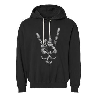 Skull Heavy Metal Garment-Dyed Fleece Hoodie