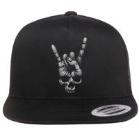 Skull Heavy Metal Flat Bill Trucker Hat