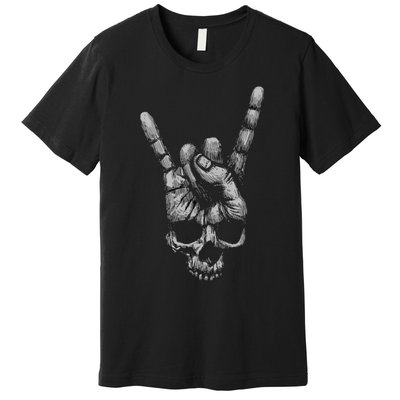 Skull Heavy Metal Premium T-Shirt