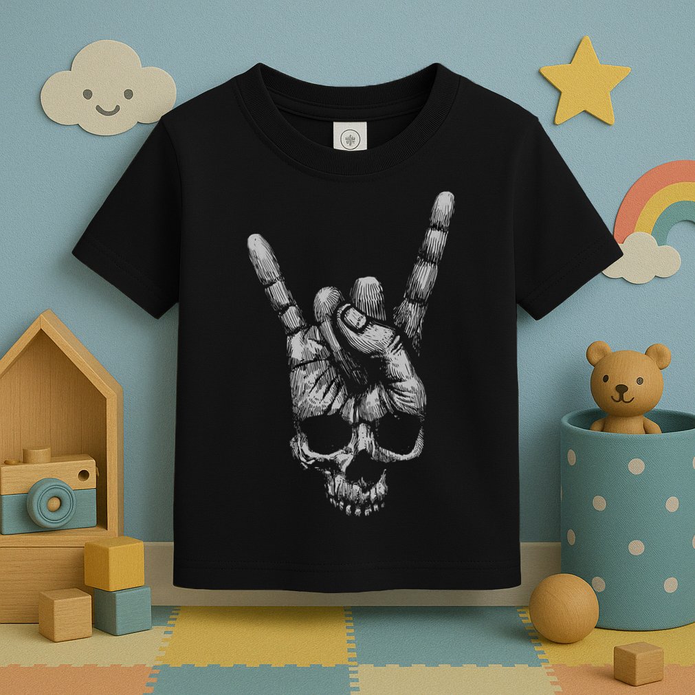 Skull Heavy Metal Toddler T-Shirt