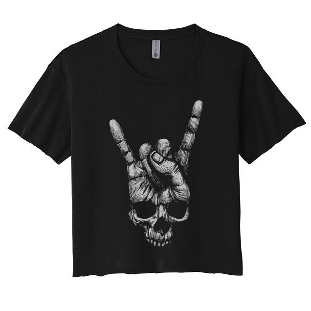 Skull Heavy Metal Crop Top