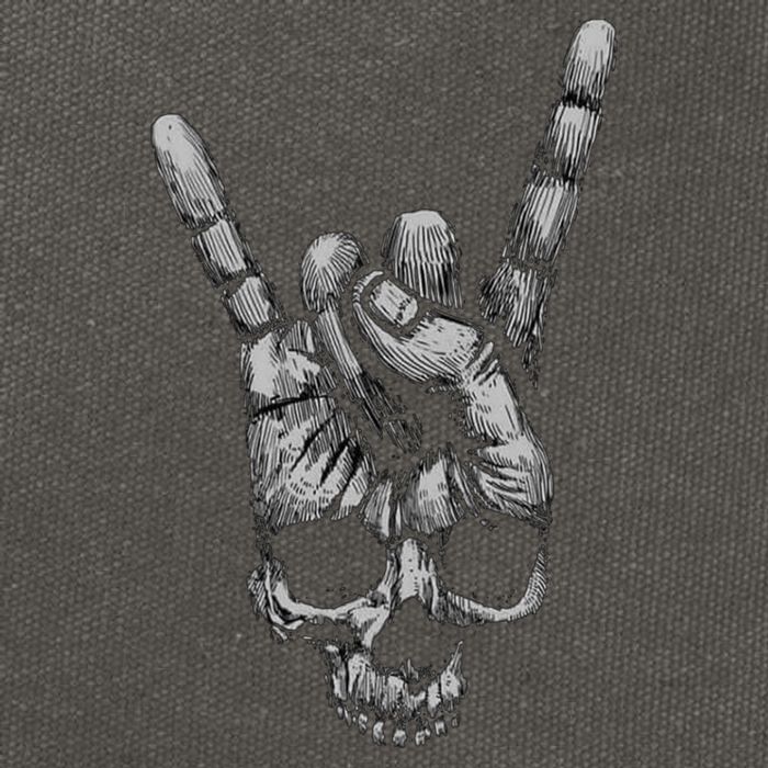 Skull Heavy Metal Cotton Canvas Backpack