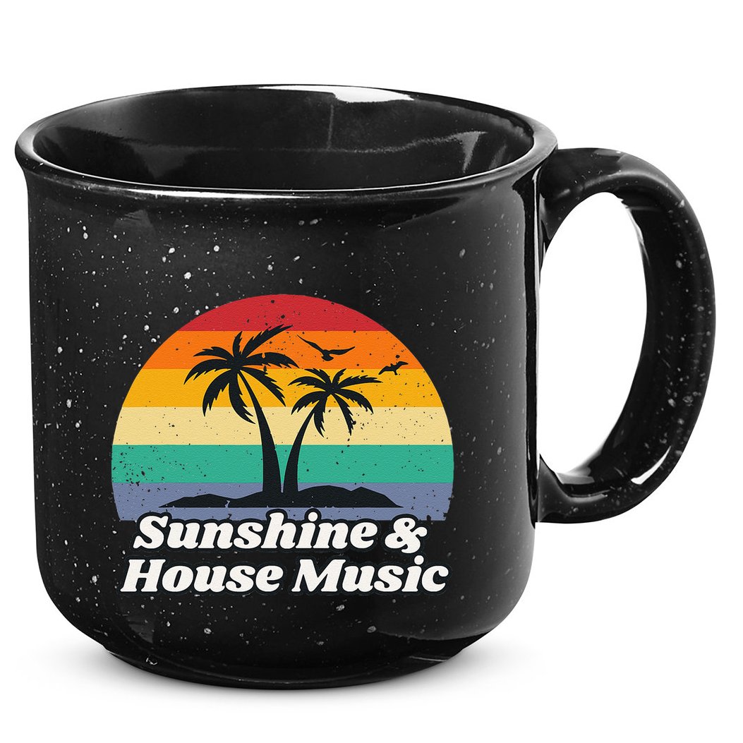 Sunshine & House Music For Raver Edm 15oz Campfire Ceramic Mug