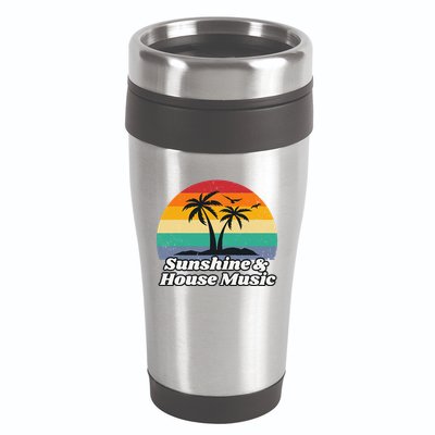 Sunshine & House Music For Raver Edm 16oz Travel Tumbler