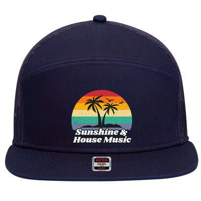 Sunshine & House Music For Raver Edm 7 Panel Mesh Trucker Snapback Hat