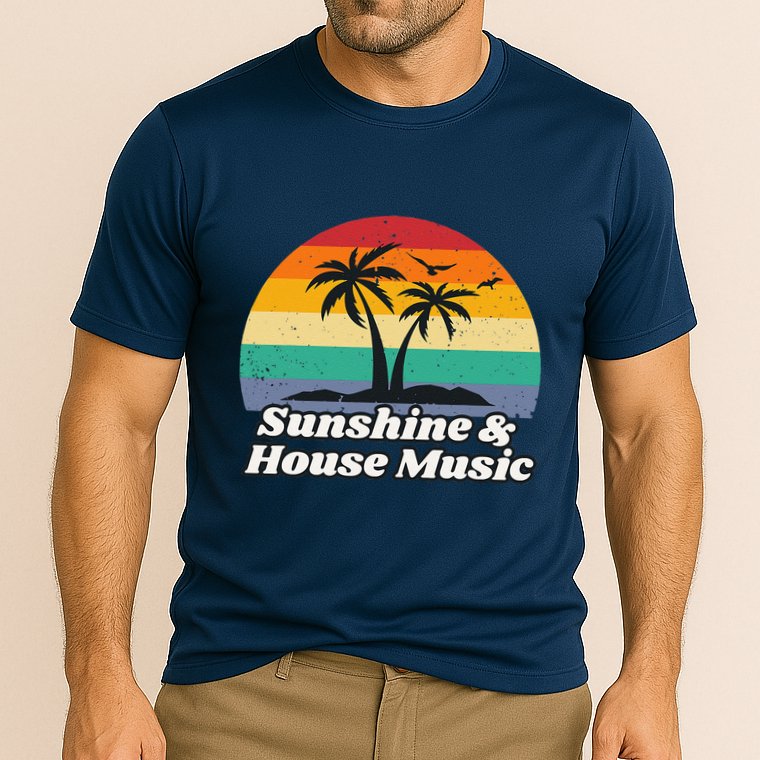 Sunshine & House Music For Raver Edm Cooling Performance Crew T-Shirt