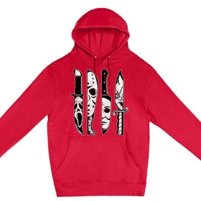 Scary Horror Movies Halloween Costume Gift Premium Pullover Hoodie