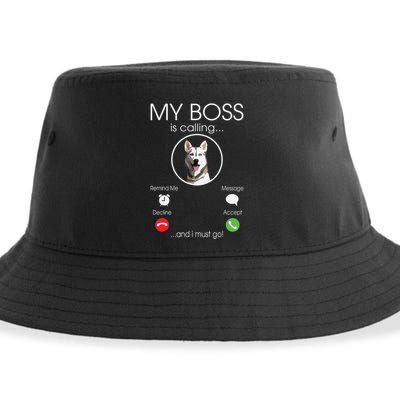 Siberian Husky My Boss Sustainable Bucket Hat