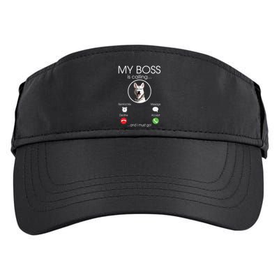 Siberian Husky My Boss Adult Drive Performance Visor