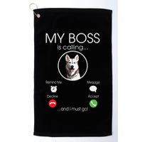 Siberian Husky My Boss Golf Towel