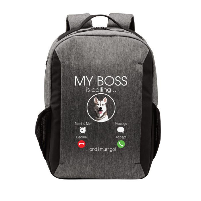 Siberian Husky My Boss Vector Backpack