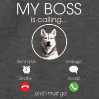 Siberian Husky My Boss Vector Backpack