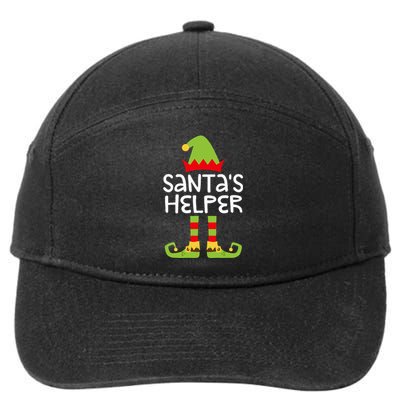 SantaS Helper Matching Christmas Elf 7-Panel Snapback Hat