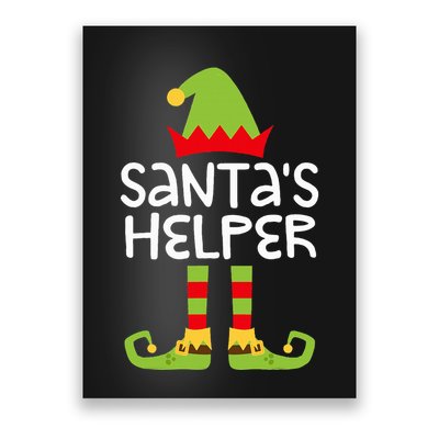 SantaS Helper Matching Christmas Elf Poster