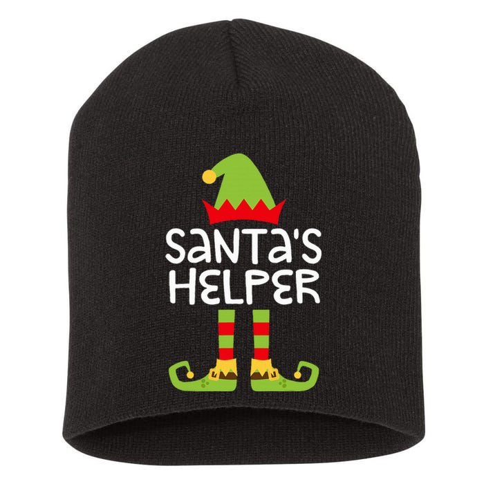 SantaS Helper Matching Christmas Elf Short Acrylic Beanie