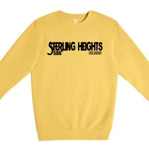 Sterling Heights Michigan 586 Premium Crewneck Sweatshirt