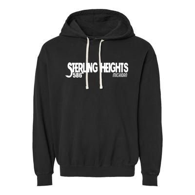 Sterling Heights Michigan 586 Garment-Dyed Fleece Hoodie
