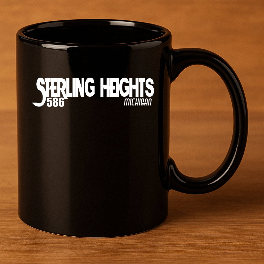 Sterling Heights Michigan 586 11oz C Handle Ceramic Mug