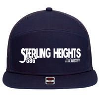 Sterling Heights Michigan 586 7 Panel Mesh Trucker Snapback Hat
