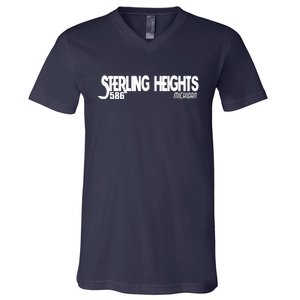 Sterling Heights Michigan 586 V-Neck T-Shirt