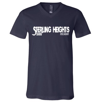 Sterling Heights Michigan 586 V-Neck T-Shirt
