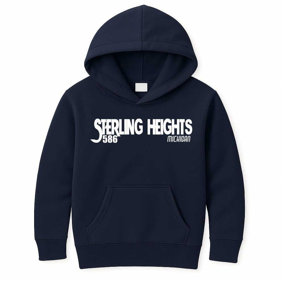 Sterling Heights Michigan 586 Kids Hoodie