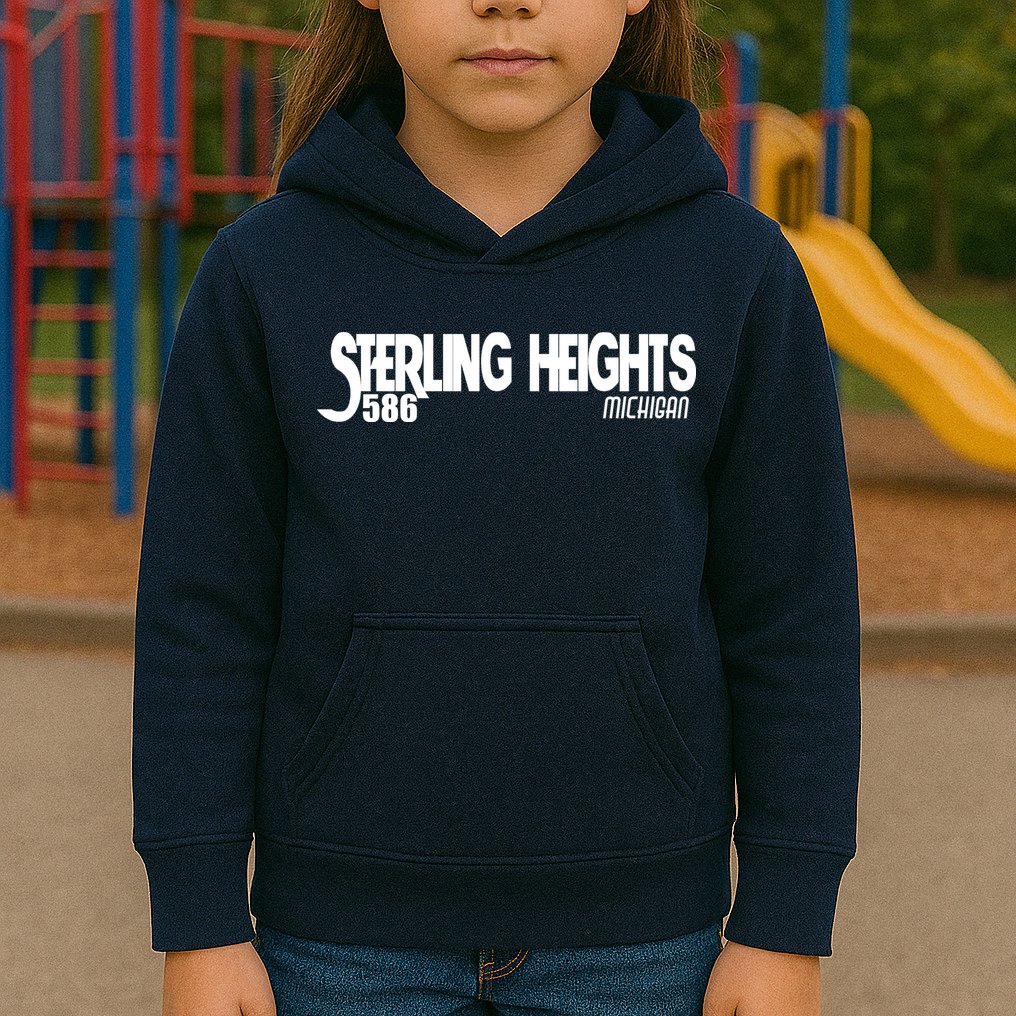 Sterling Heights Michigan 586 Kids Hoodie