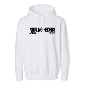 Sterling Heights Michigan 586 Garment-Dyed Fleece Hoodie