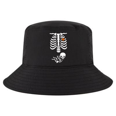 Skeleton Halloween Maternity Funny Pregnancy Announcement Cool Comfort Performance Bucket Hat