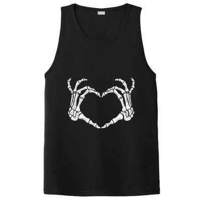 Skeleton Hands Making Heart Shape Halloween Spooky Season Cool Gift PosiCharge Competitor Tank