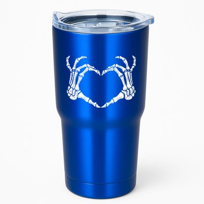 Skeleton Hands Making Heart Shape Halloween Spooky Season Cool Gift Tumbler