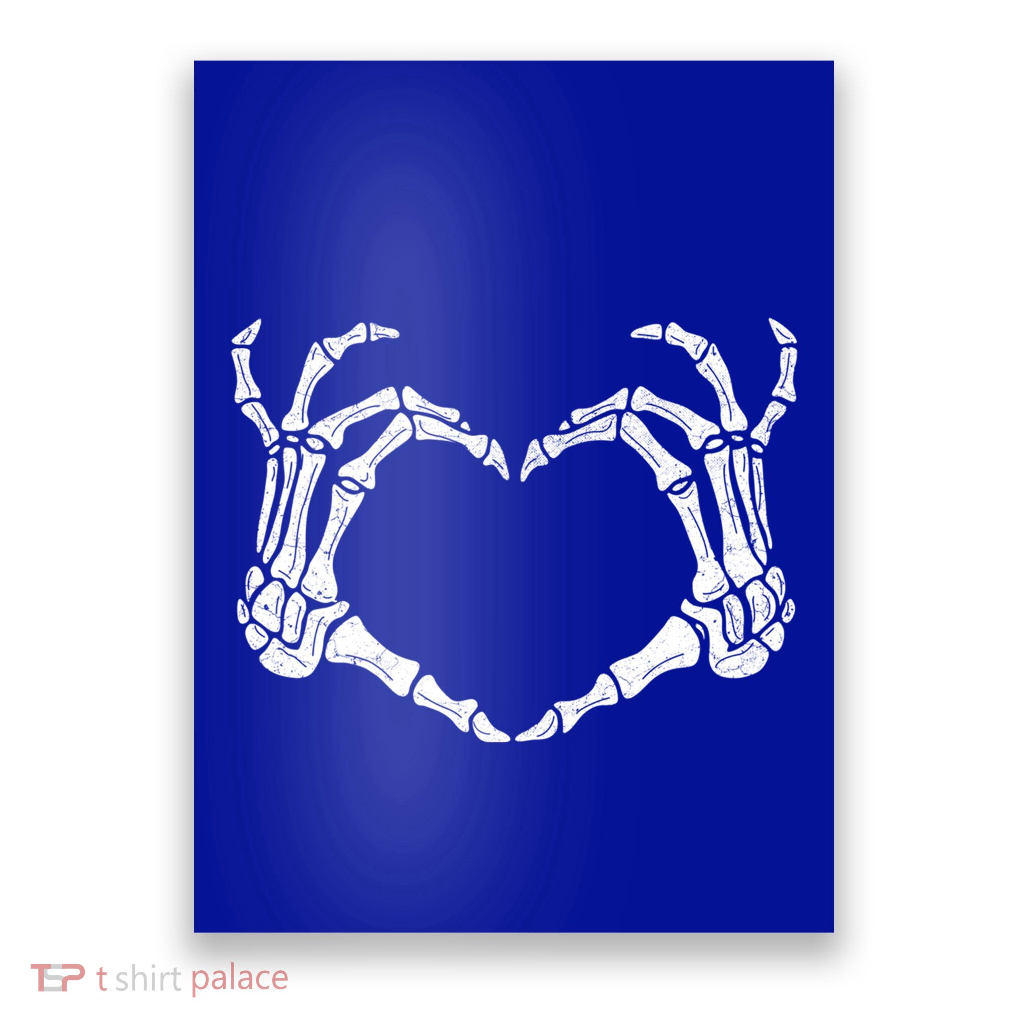 Skeleton Hands Making Heart Shape Halloween Spooky Season Cool Gift Poster