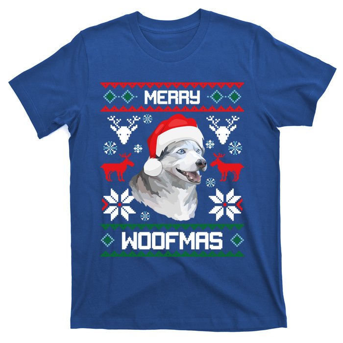 Siberian Husky Merry Woofmas Gift For Christmas Clothes Xmas Gift T-Shirt