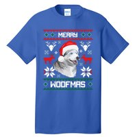 Siberian Husky Merry Woofmas Gift For Christmas Clothes Xmas Gift Tall T-Shirt